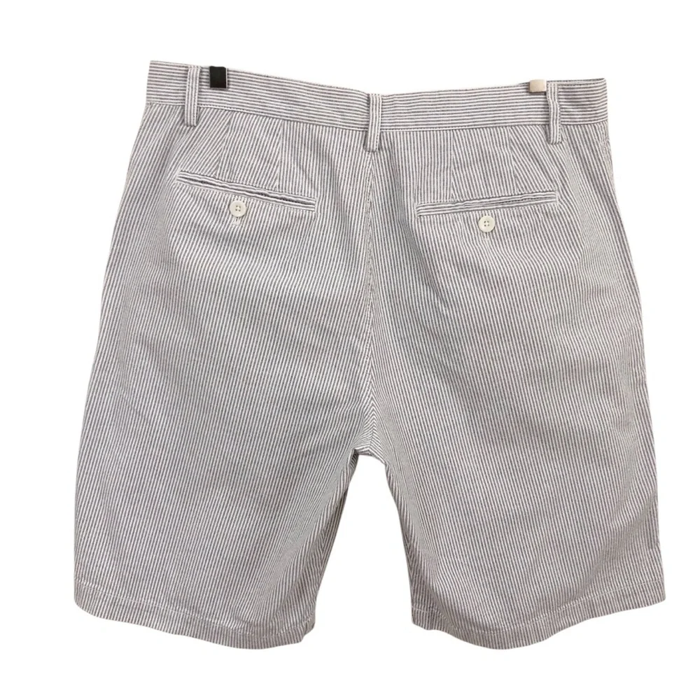 Banana Republic | Pinstripe Emerson Shorts Preppy Gray Ivory